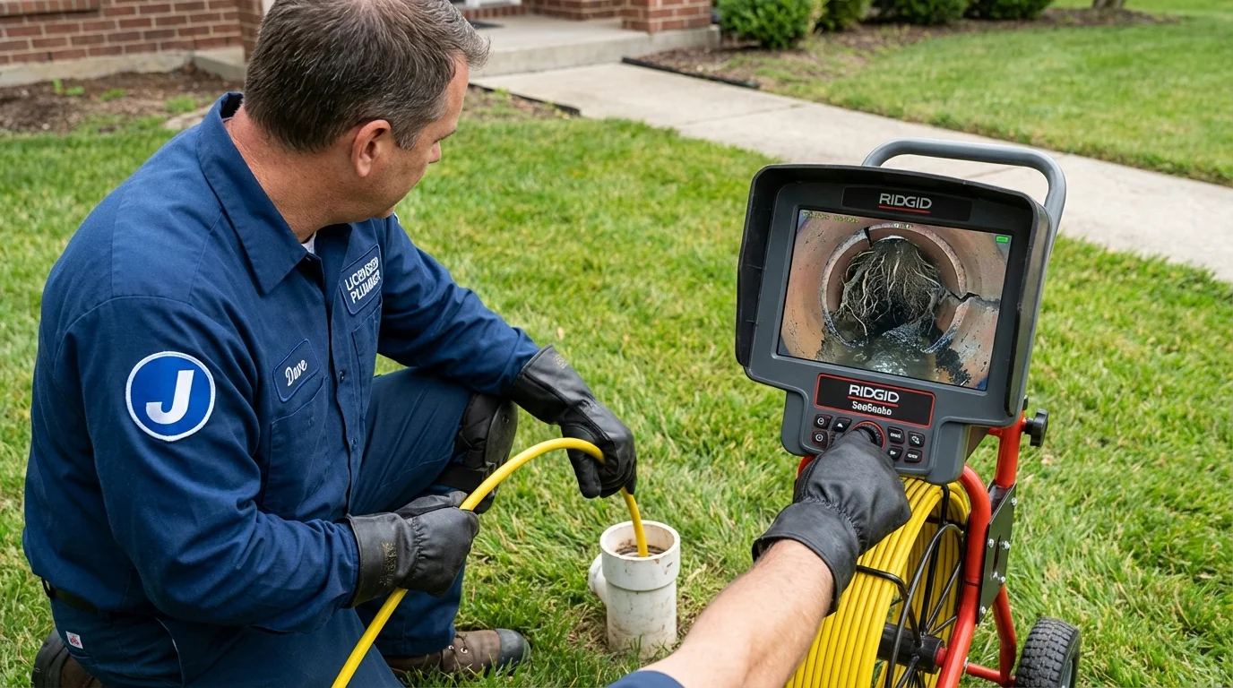 Sewer camera inspection being performed by Johns Plumbing LLC in Valhalla
