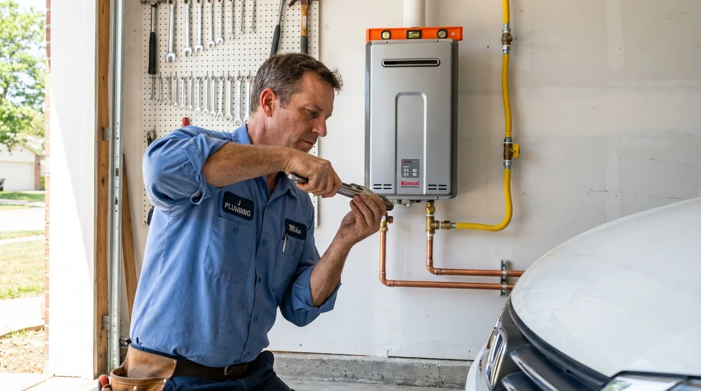 Tankless water heater installation by a Johns Plumbing LLC plumber in Valhalla